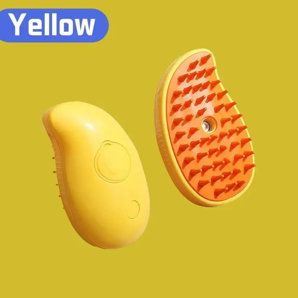 Cat Dog Pet Spray Massage Brush 3 in 1 One Button Steam Spray Folding Rotatable